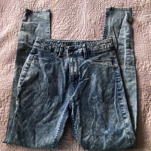 AE Blue acid wash jeans high rise